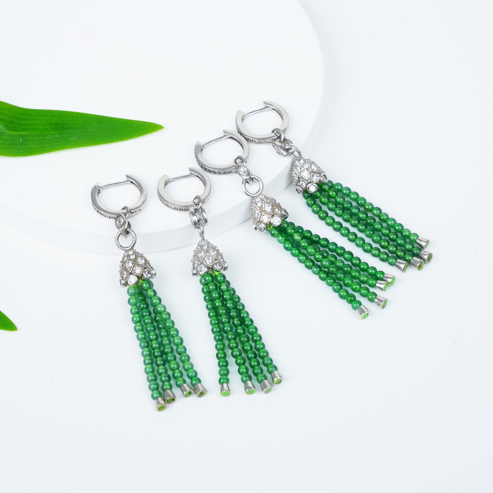 Guatemalan Jadeite Earrings — Guatemalan jade