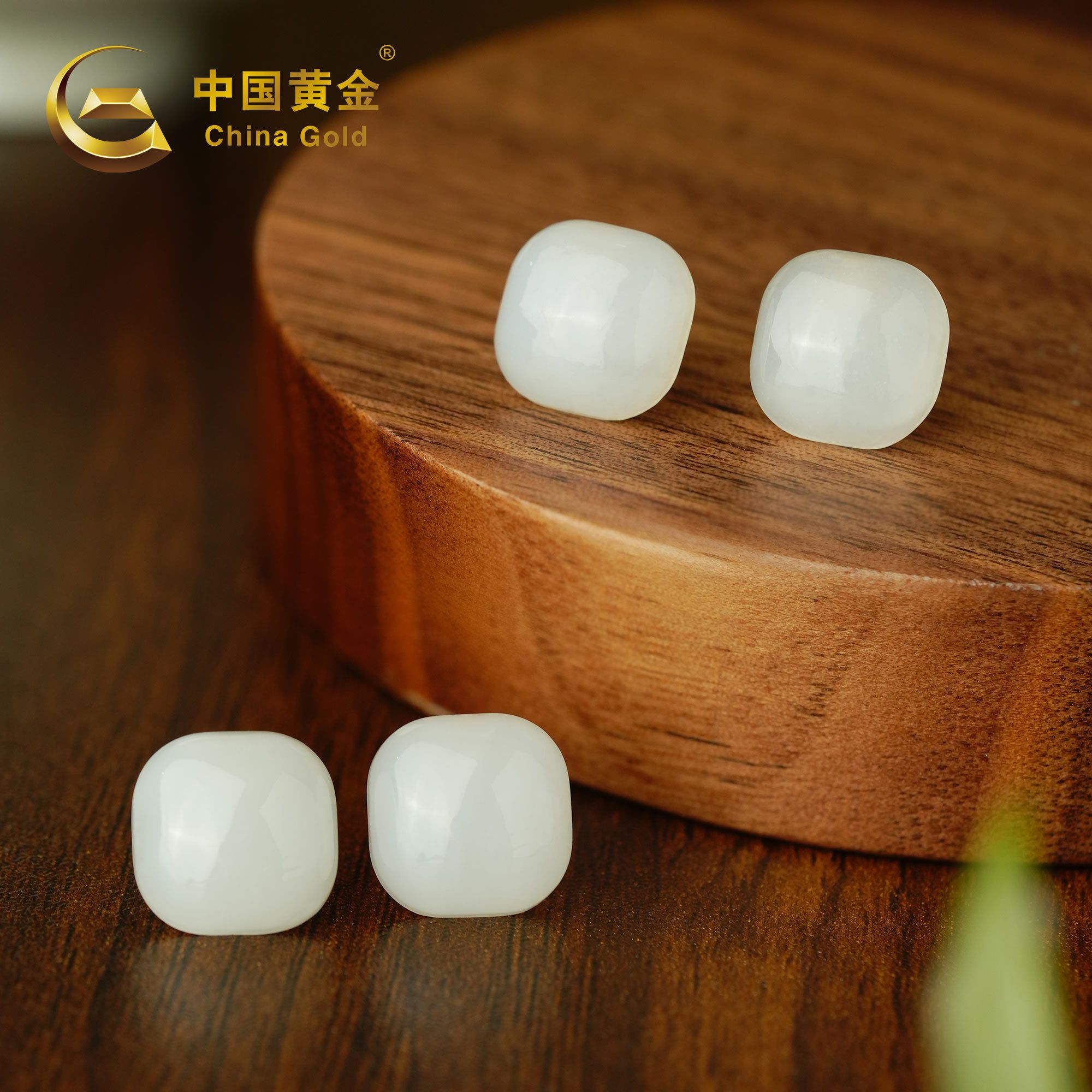 Qinghai White Nephrite Jade Earrings — Qinghai jade