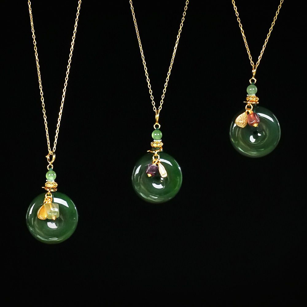Russian Green Nephrite Jade Pendant — Russian jade