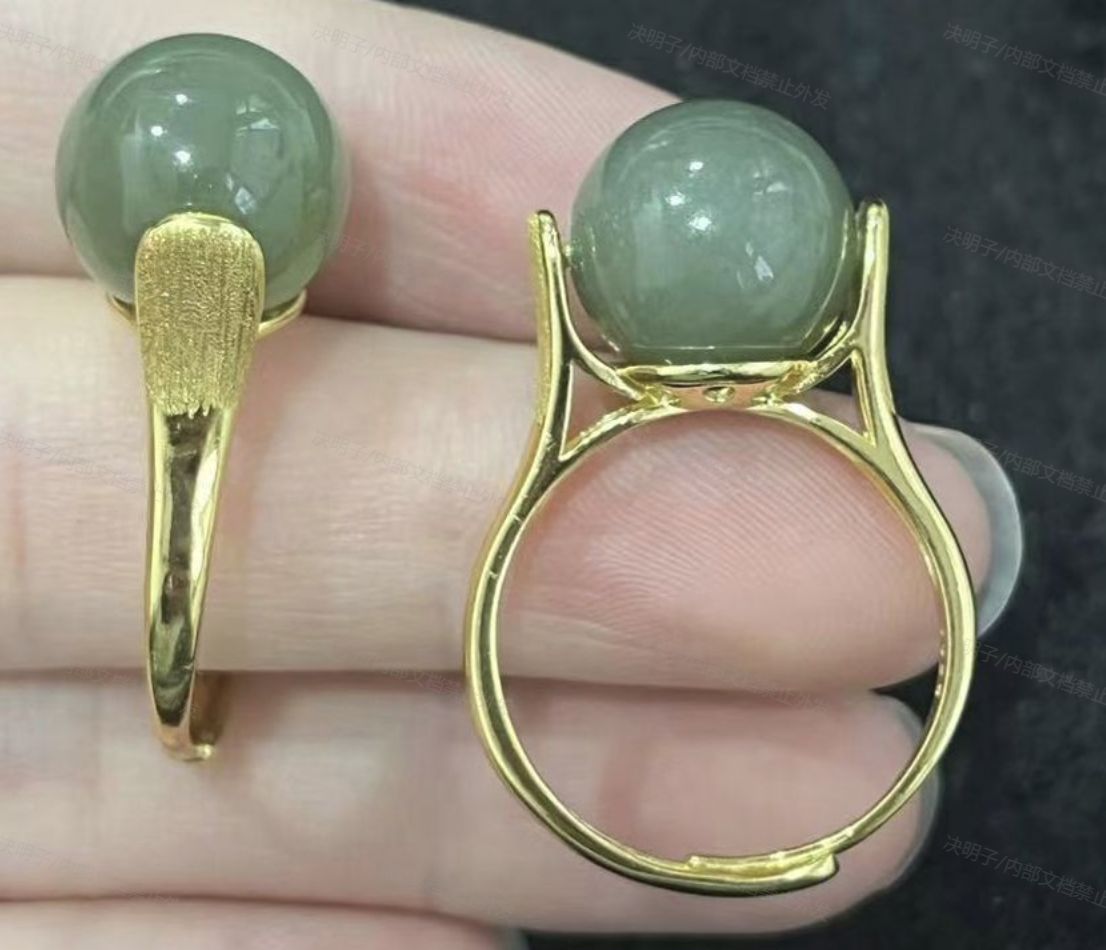 Qinghai Hetian Nephrite Jade Ring — Qinghai jade